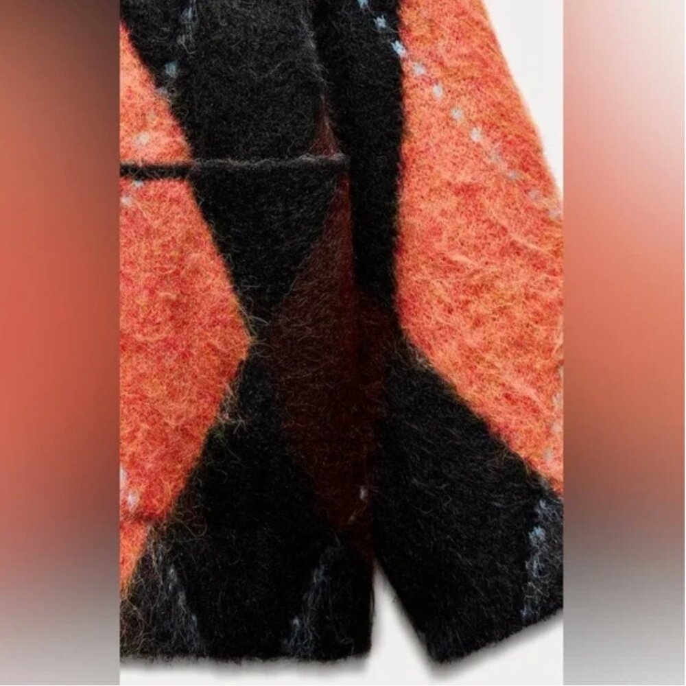 Zara KNIT JACQUARD CARDIGAN NWT - Picture 13 of 14